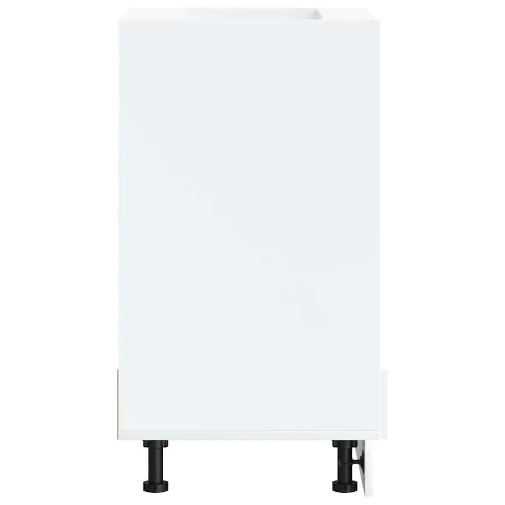 Kitchen Oven Cabinet White Engineered Wood Storage Base Unit Adjustable Feet