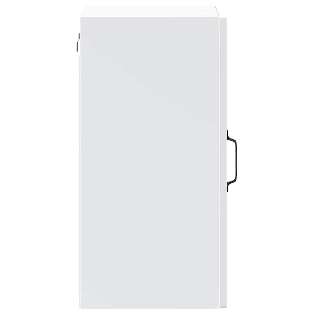 Kitchen Wall Cabinet Glass Door White Engineered Wood Storage Organizer
