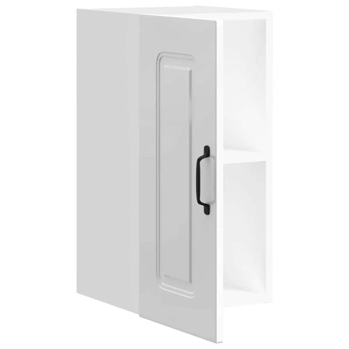 Kitchen Wall Cabinet Storage Cupboard High Gloss White Engineered Wood