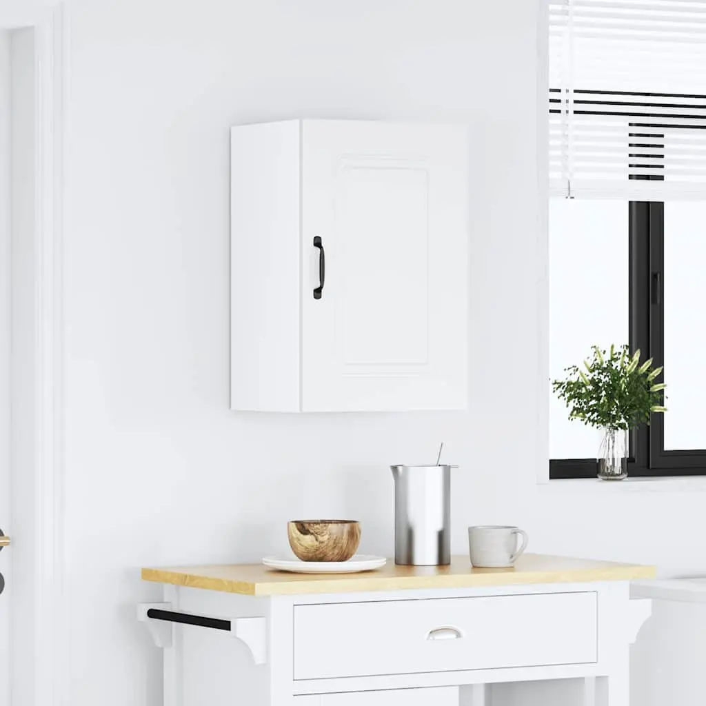 Kitchen Wall Cabinet Storage Engineered Wood White