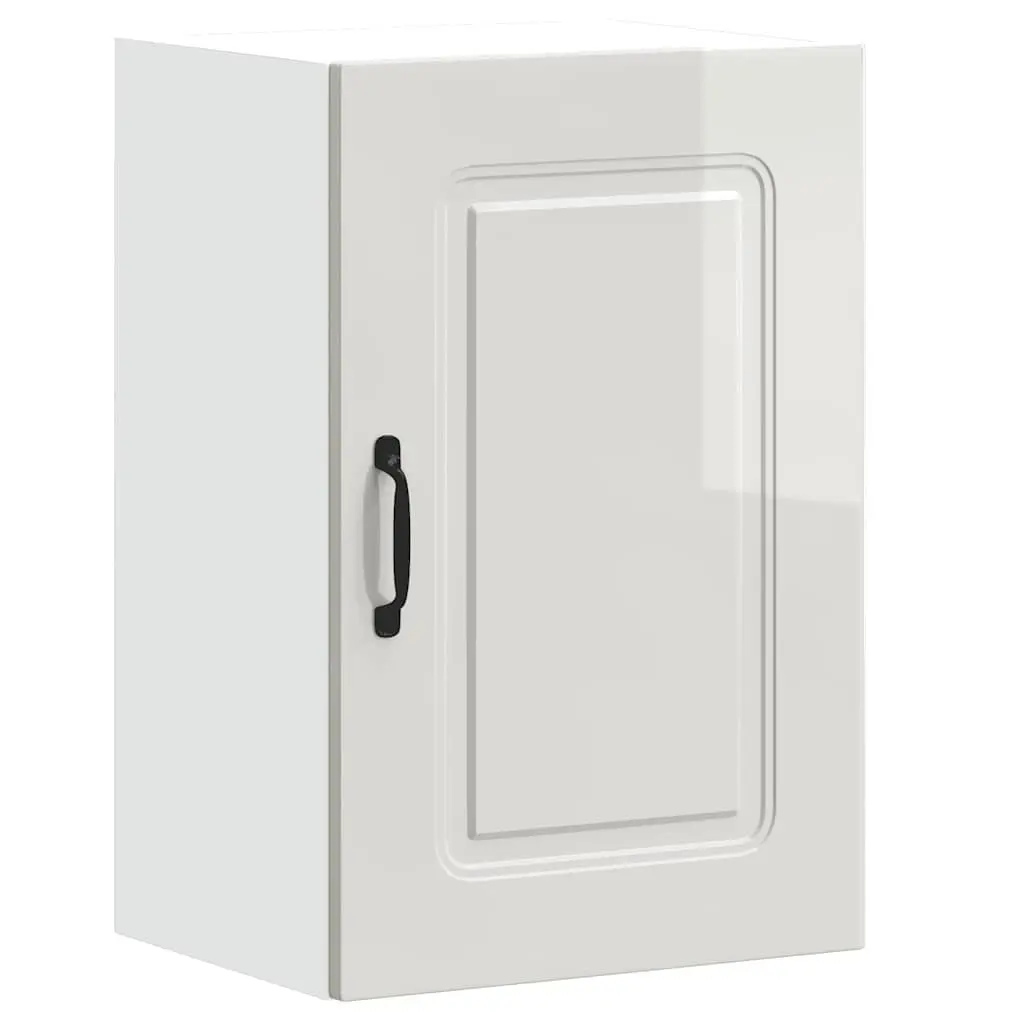 Kitchen Wall Cabinet High Gloss White Storage Cupboard Engineered Wood Organiser
