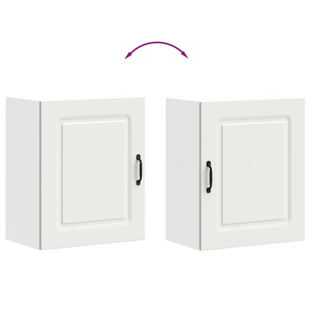 Kitchen Wall Cabinets Storage Cabinet 2 Piece White Engineered Wood