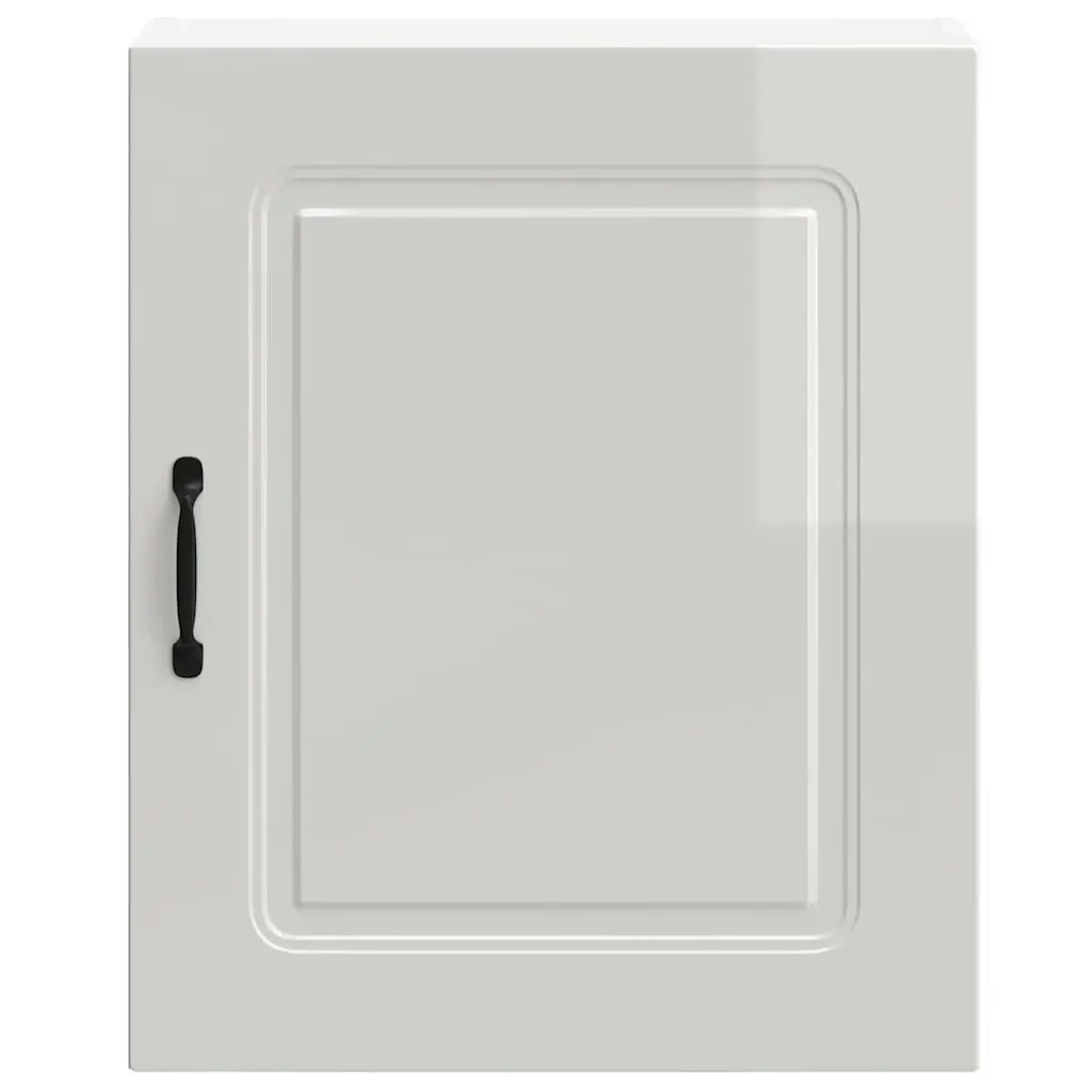 Kitchen Wall Cabinet Storage Organiser White Engineered Wood with Door