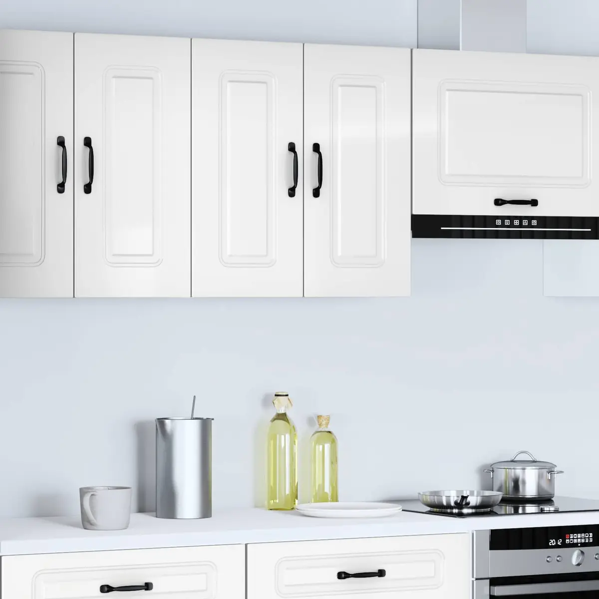 White Kitchen Cabinet with Ample Storage