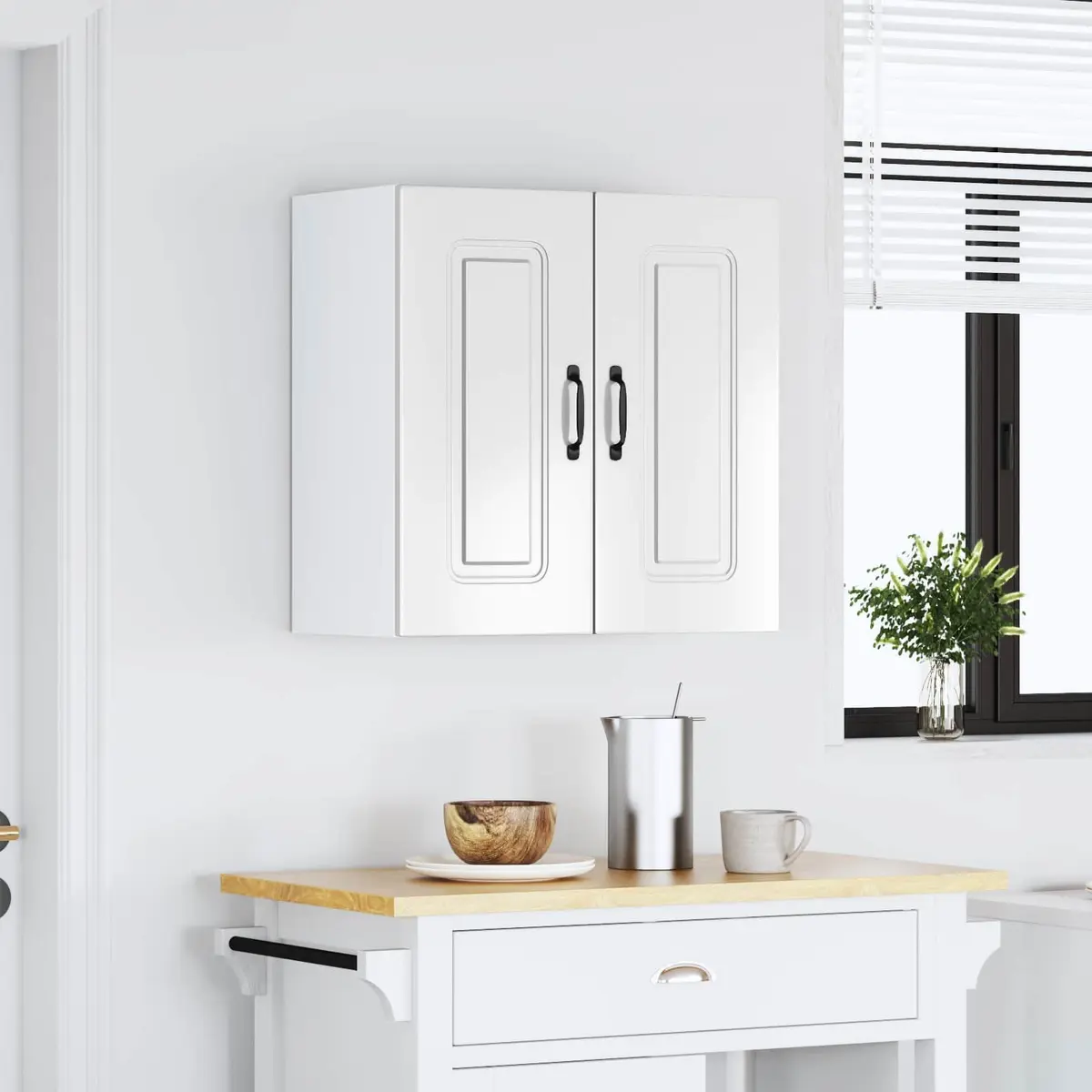 White Kitchen Cabinet with Ample Storage