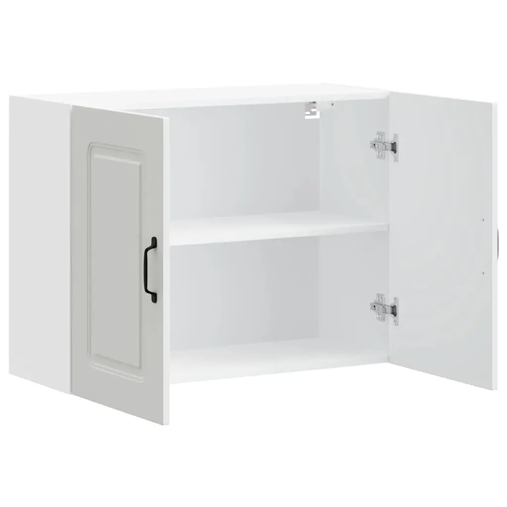 White Engineered Wood Kitchen Storage Cupboard Wall Cabinet Organiser