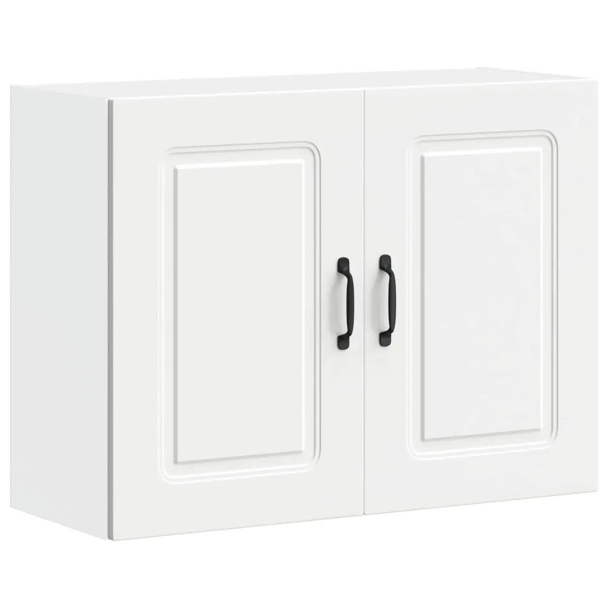 White Engineered Wood Kitchen Storage Cupboard Wall Cabinet Organiser