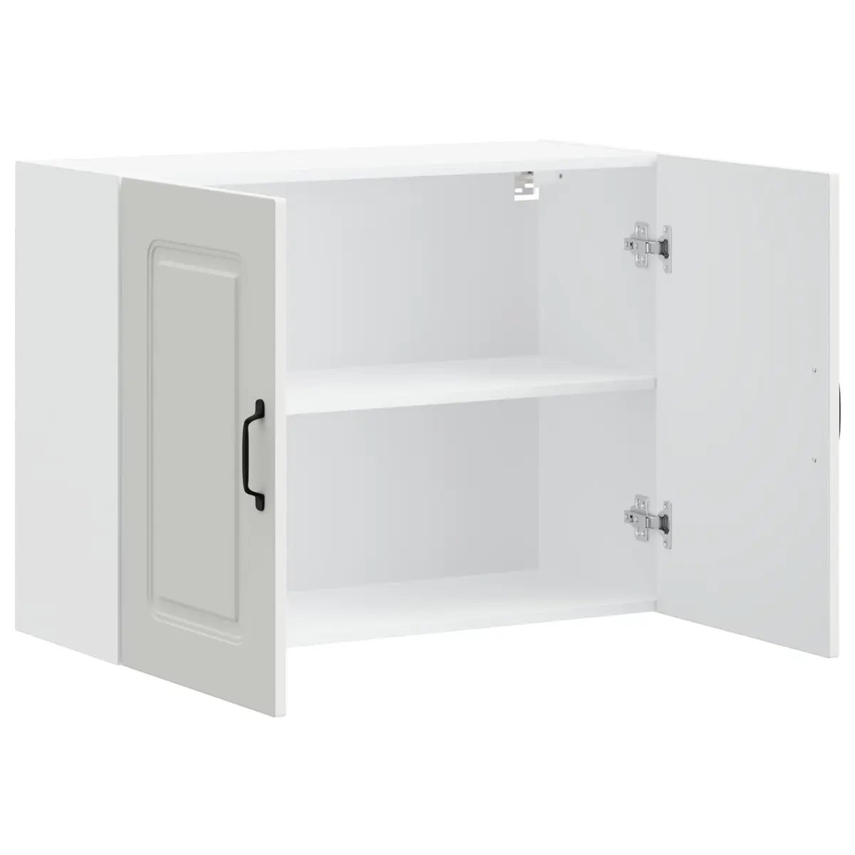 White Engineered Wood Kitchen Storage Cupboard Wall Cabinet Organiser