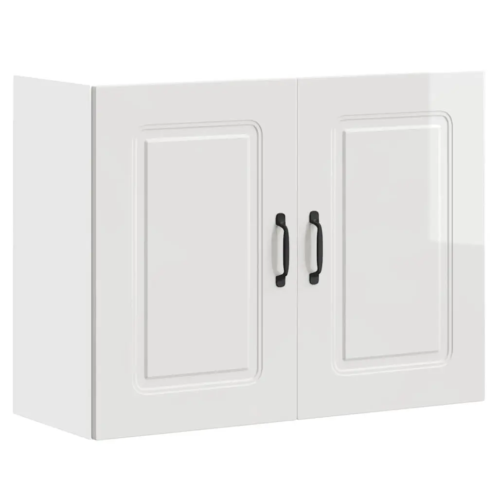 High Gloss White Wall Cabinet for Storage Needs