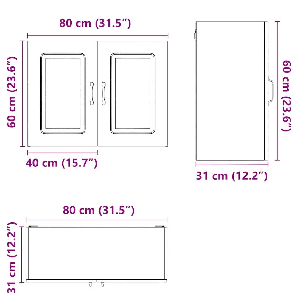 High Gloss White Wall Cabinet for Storage Needs