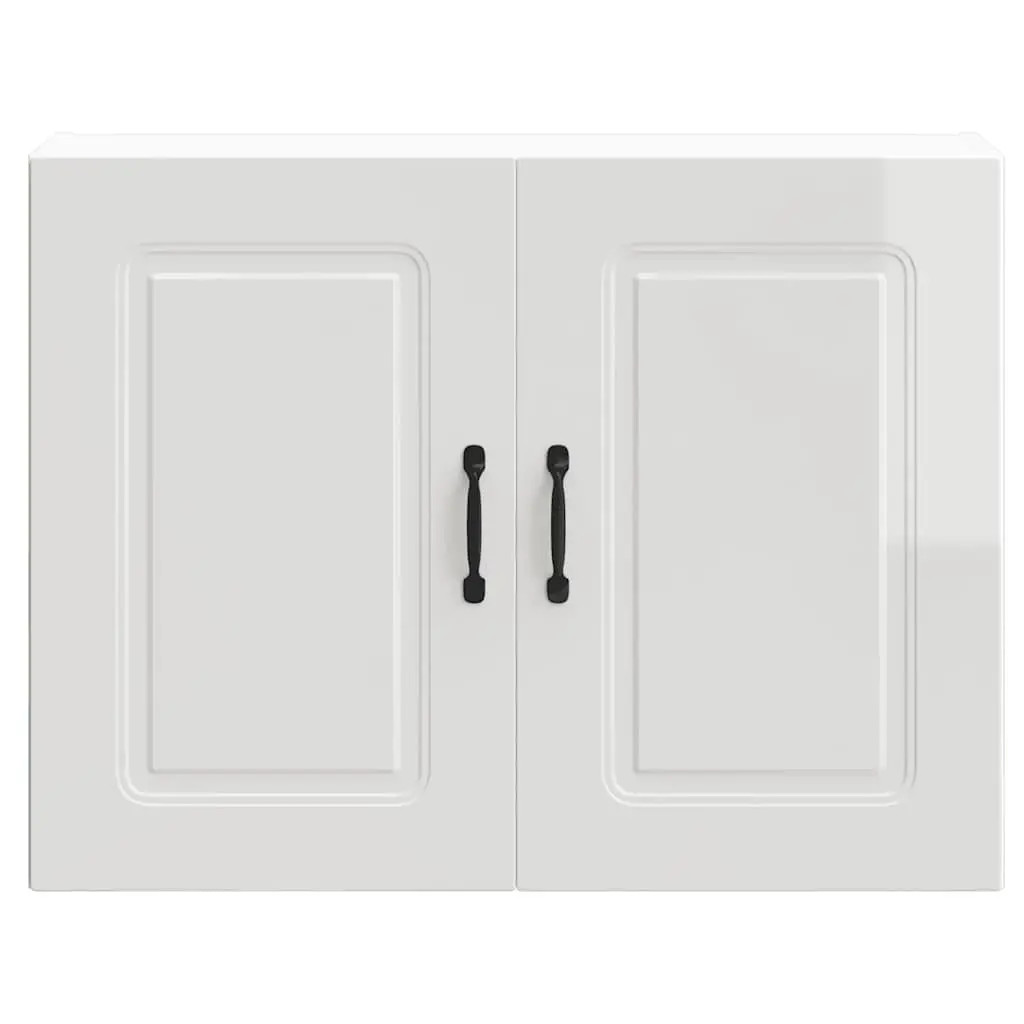 High Gloss White Wall Cabinet for Storage Needs