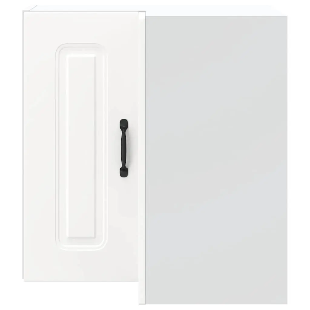 Kitchen Corner Cabinet White Engineered Wood Storage Organiser Wall Mounted