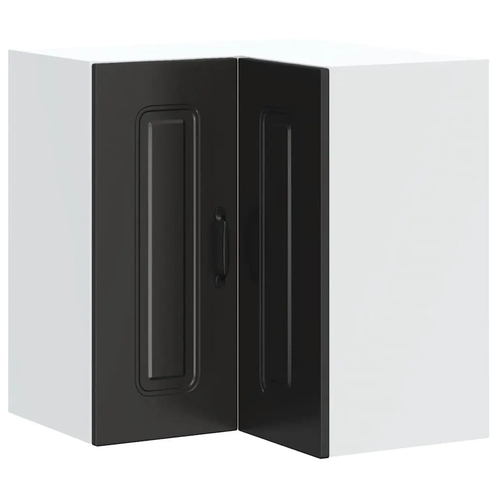 Black Corner Cabinet for Kitchen Storage