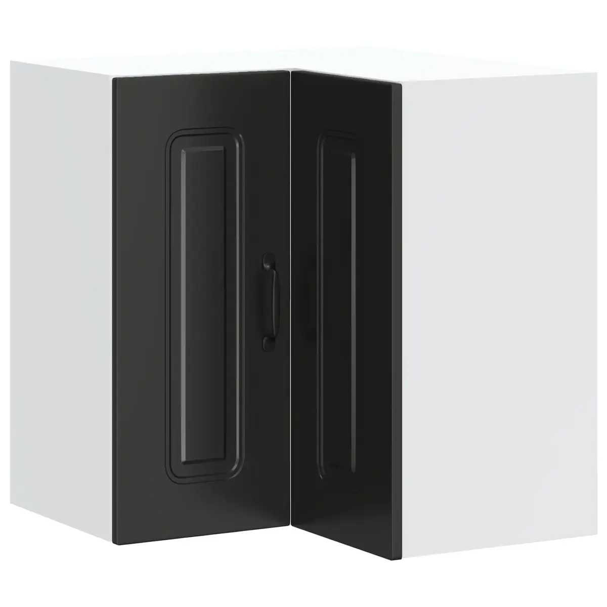 Black Corner Cabinet for Kitchen Storage