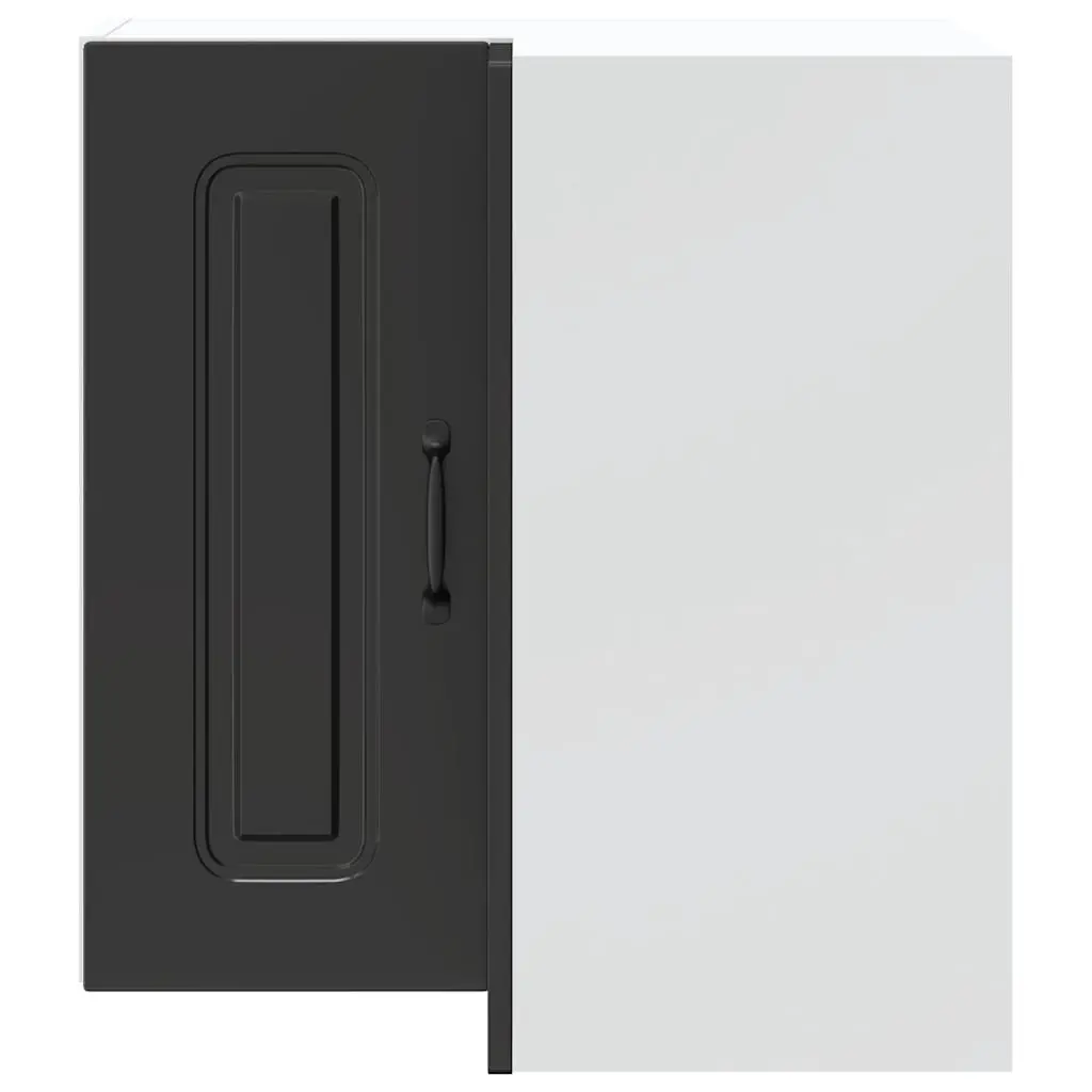 Black Corner Cabinet for Kitchen Storage