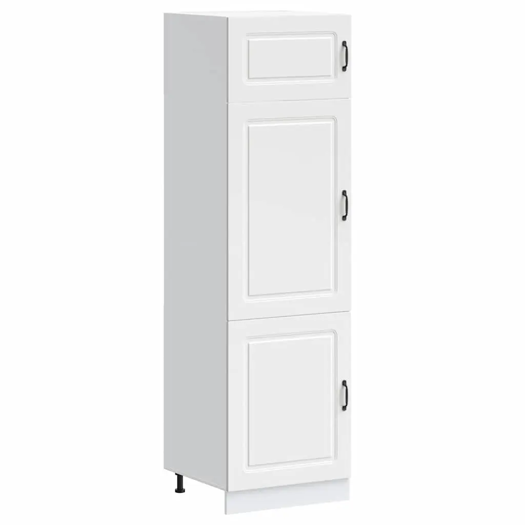 Kitchen Cabinet Storage Cupboard Organizer White Engineered Wood Adjustable Feet