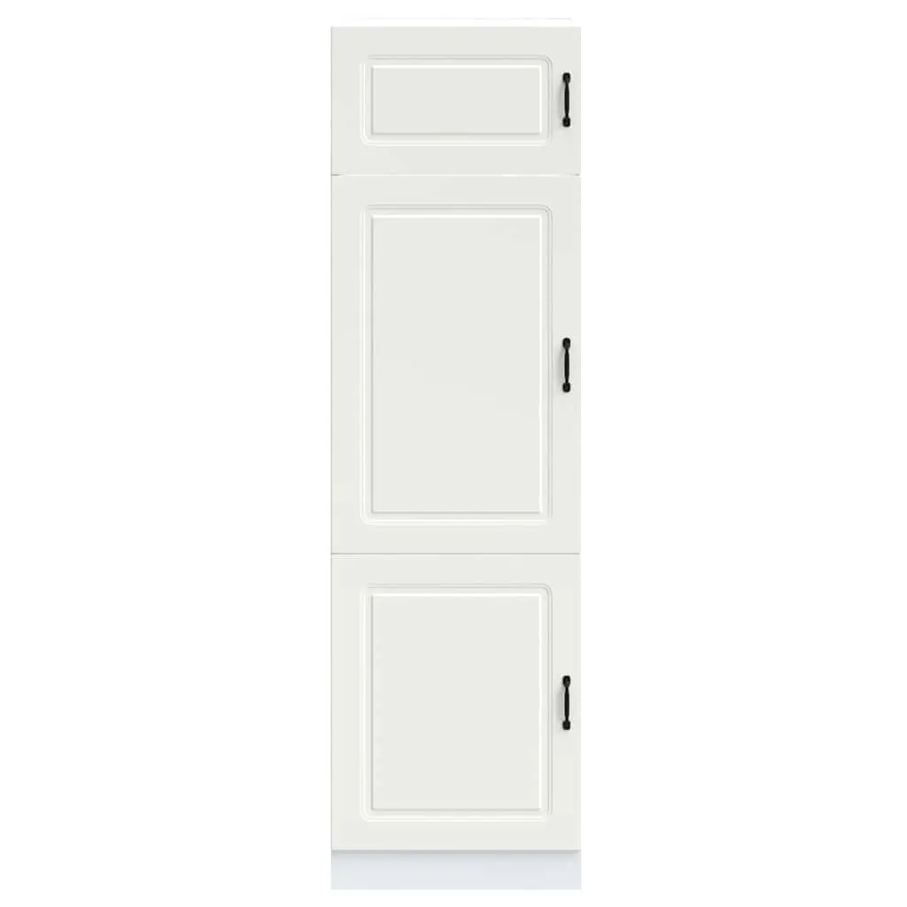 Kitchen Cabinet Storage Cupboard Organizer White Engineered Wood Adjustable Feet