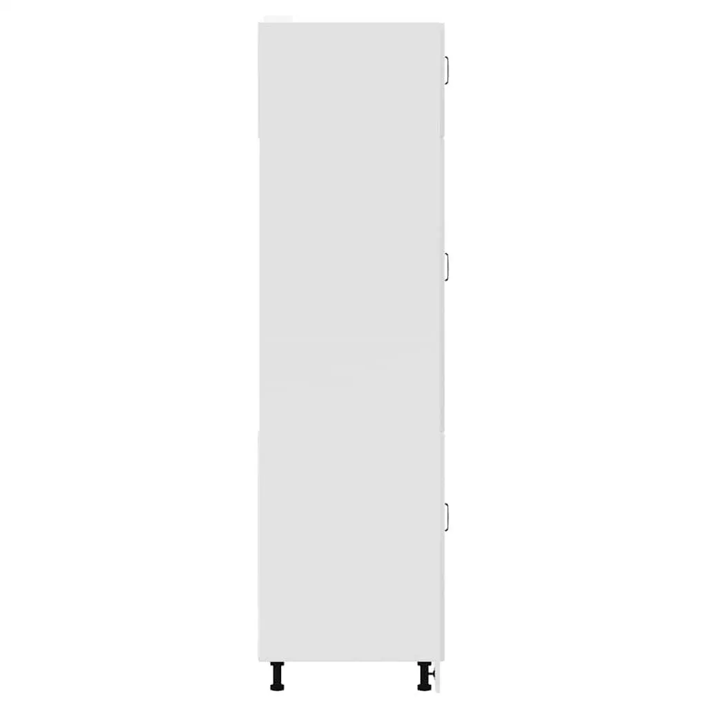 Kitchen Cupboard Storage Cabinet High Gloss White Engineered Wood Adjustable
