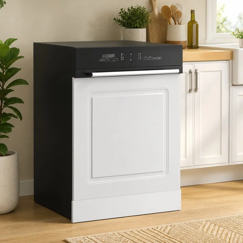 Dishwasher Panel White High Gloss Kitchen Cabinet Door Engineered Wood 60x57cm