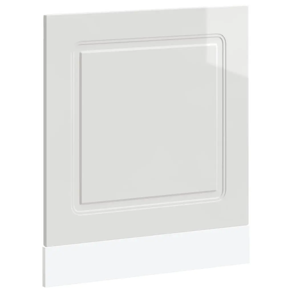 Dishwasher Panel White High Gloss Kitchen Cabinet Door Engineered Wood 60x57cm
