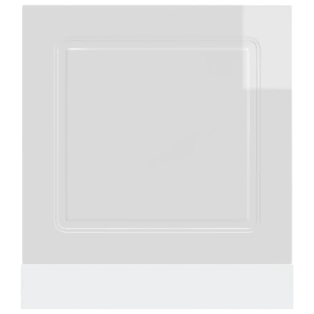 Dishwasher Panel White High Gloss Kitchen Cabinet Door Engineered Wood 60x57cm