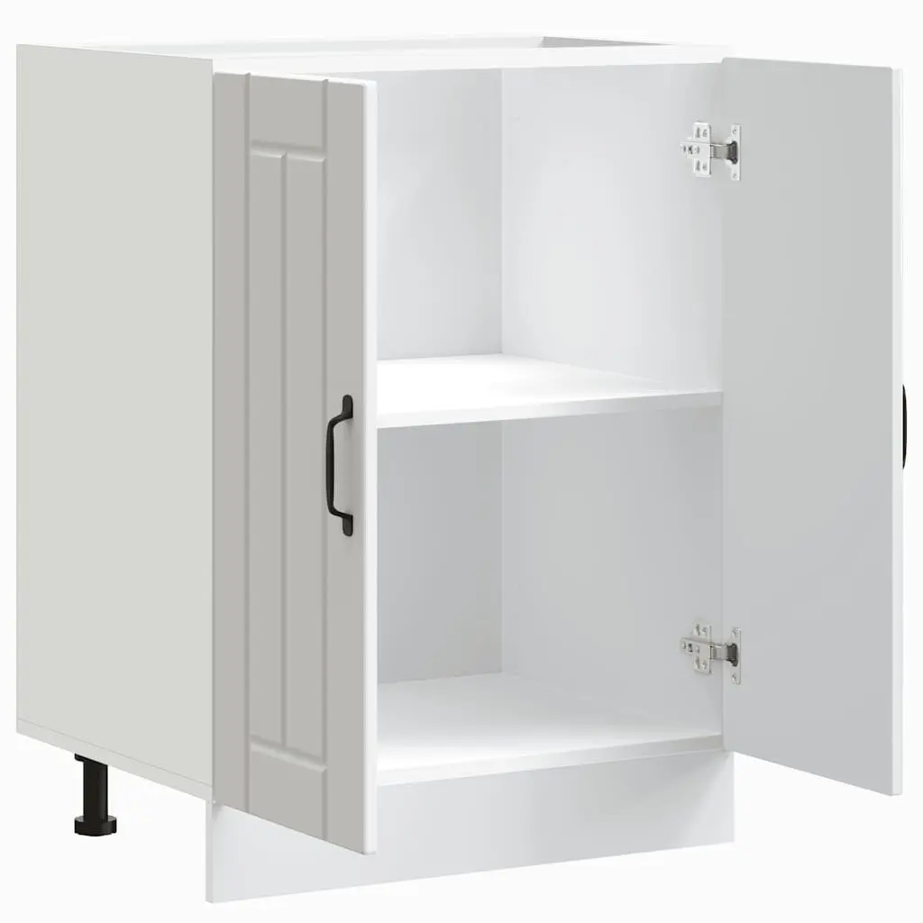 Sink Base Cabinet White Kitchen Storage Engineered Wood Organised Tableware