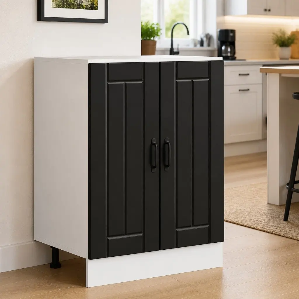 Black Sink Base Cabinet for Kitchen Storage