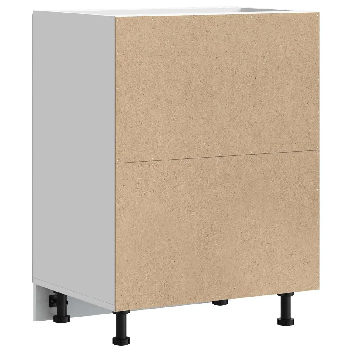 White Engineered Wood Sink Base Cabinet High Gloss Kitchen Storage Cupboard