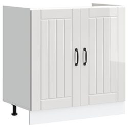 White Engineered Wood Sink Base Cabinet - Great Value