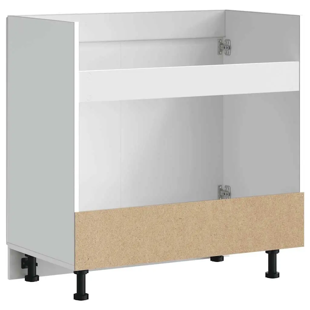 Sink Base Cabinet Kitchen Storage Unit White Engineered Wood Adjustable Feet