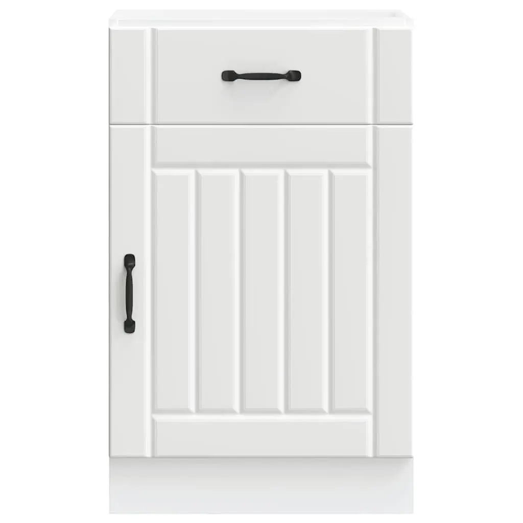 Kitchen Base Cabinet Storage White Engineered Wood
