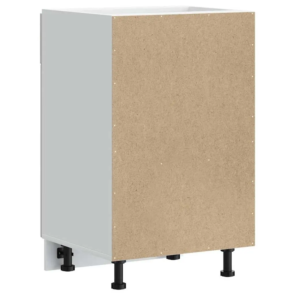 Kitchen Base Cabinet Storage White Engineered Wood