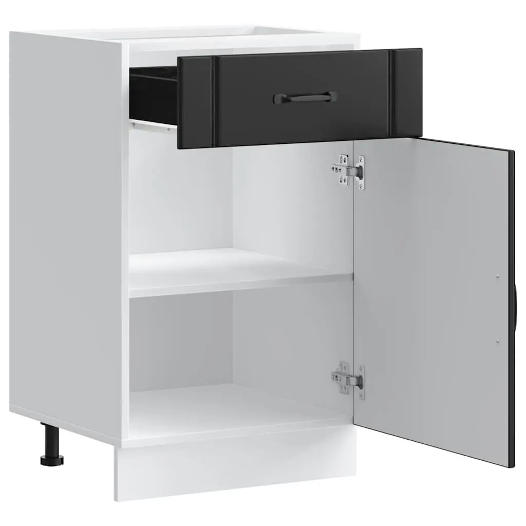 Black Engineered Wood Kitchen Base Cabinet