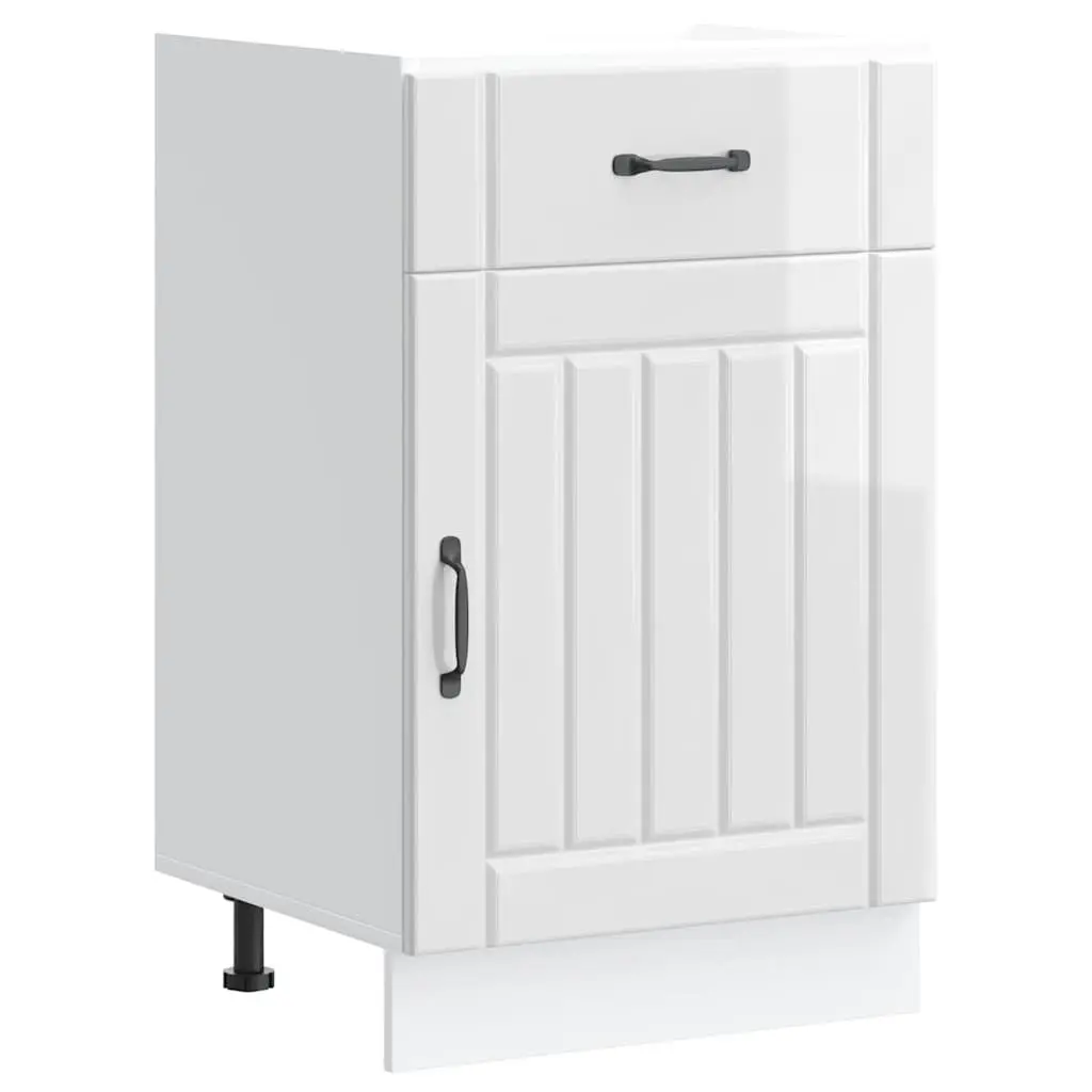 High Gloss Kitchen Base Cabinet with Storage Options