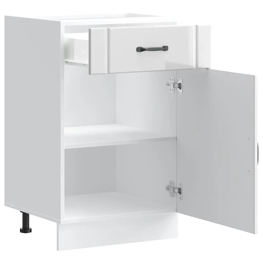 High Gloss Kitchen Base Cabinet with Storage Options