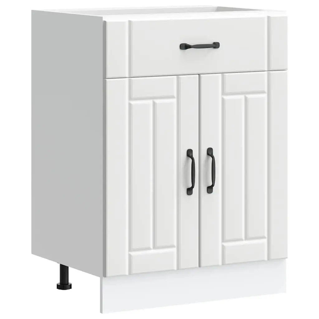 White Engineered Wood Kitchen Cupboard