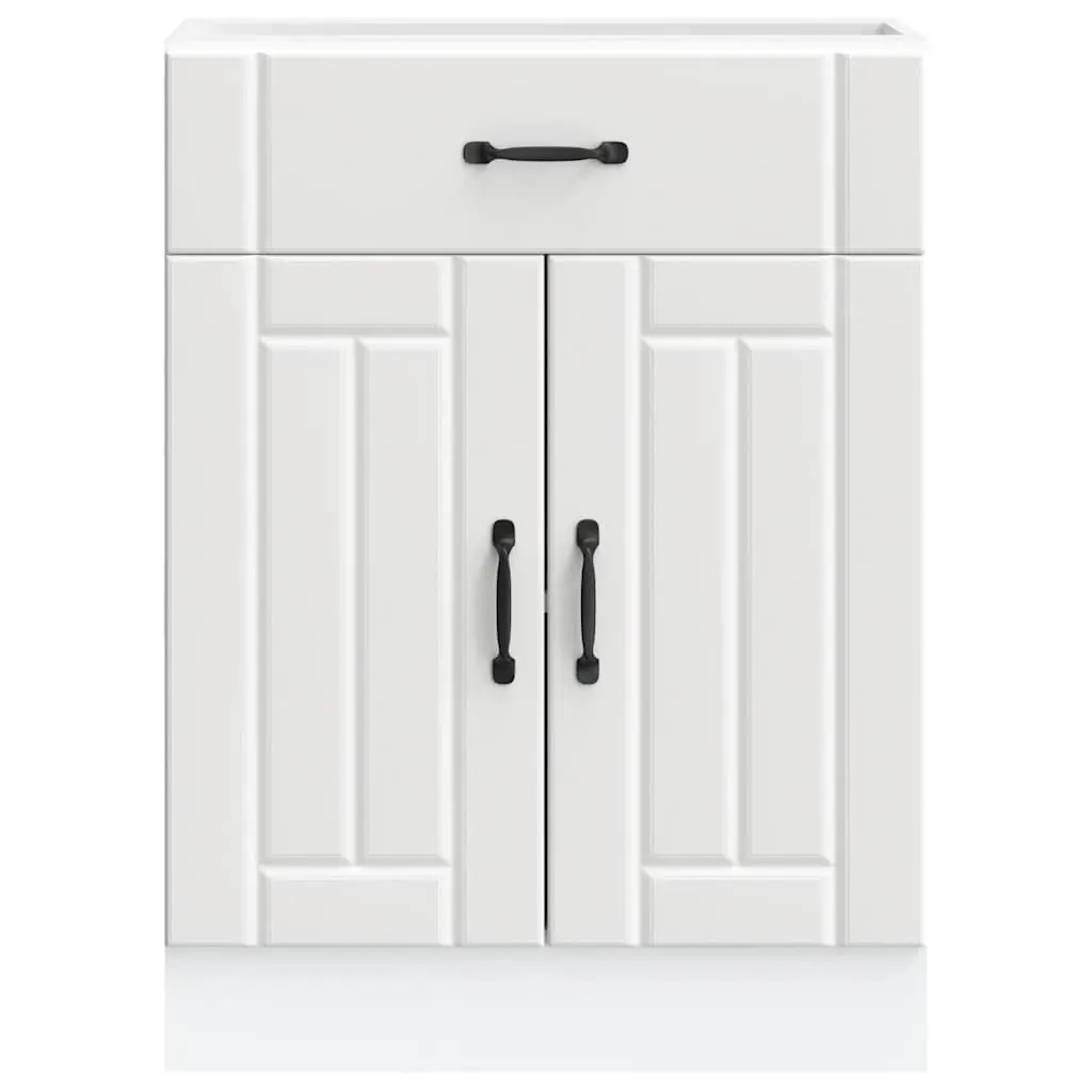 White Engineered Wood Kitchen Cupboard