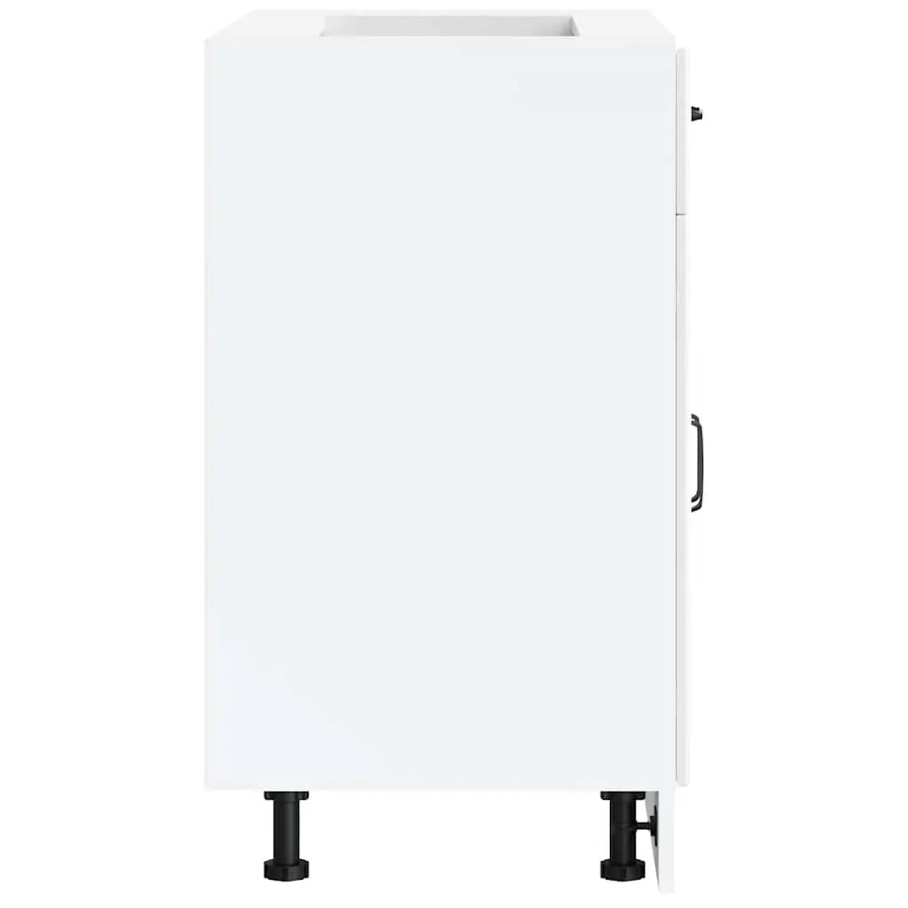 High Gloss White Kitchen Sink Base Cabinet