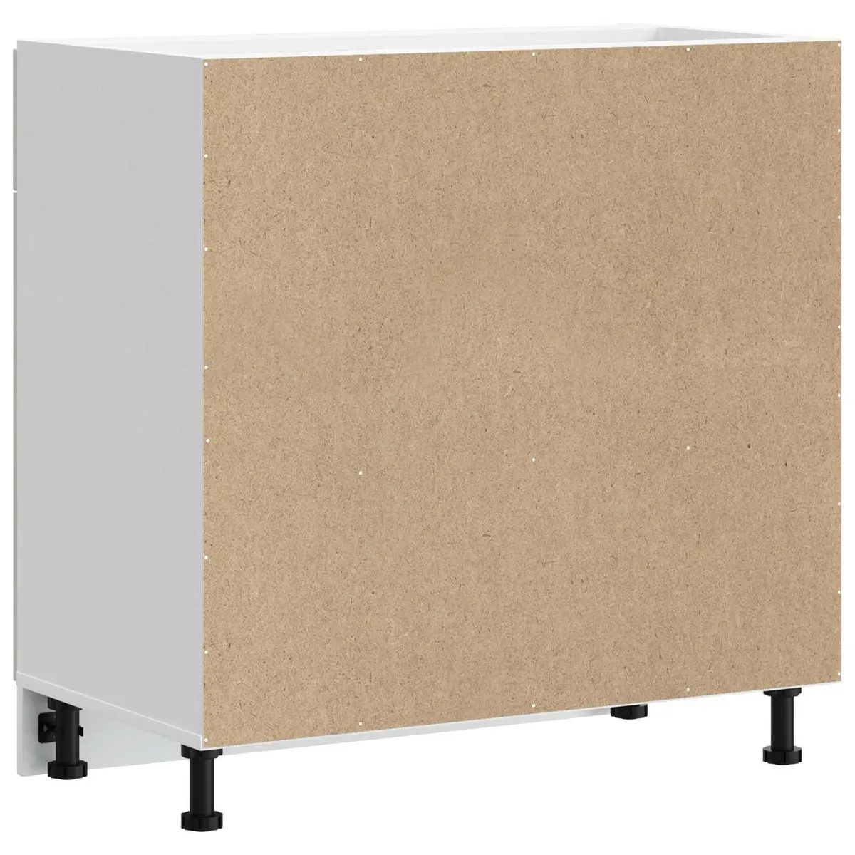 Kitchen Base Cabinet White Storage Cupboard Engineered Wood Sink Unit Doors