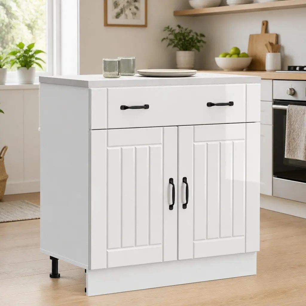 High Gloss White Kitchen Storage Cabinet