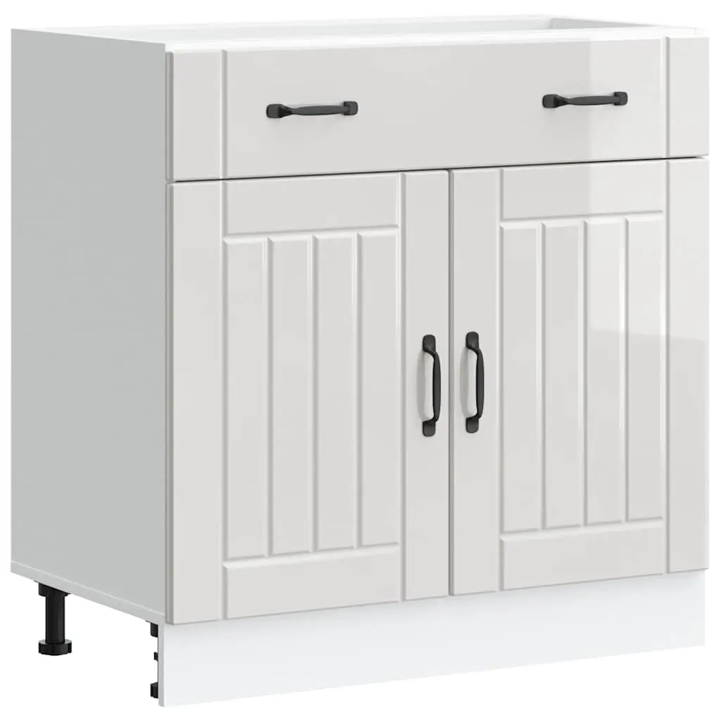 High Gloss White Kitchen Storage Cabinet