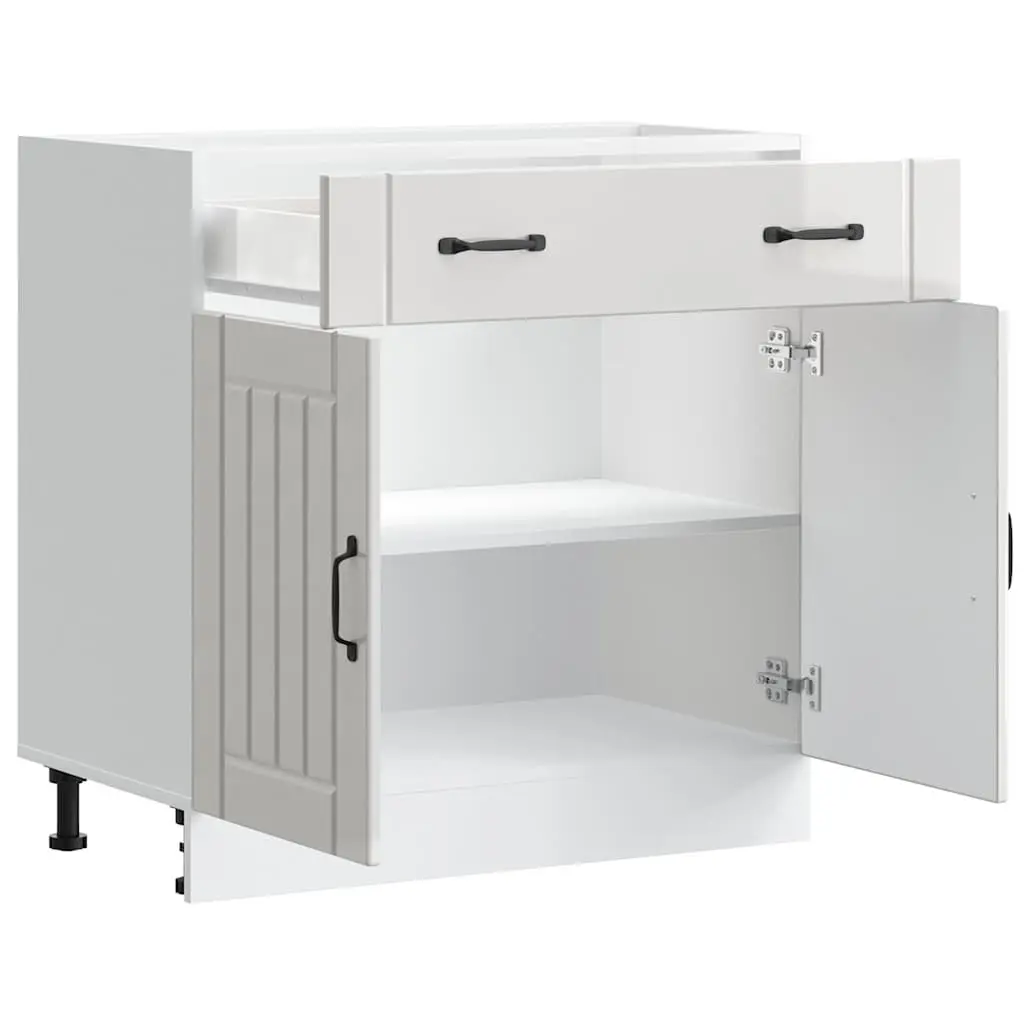 High Gloss White Kitchen Storage Cabinet