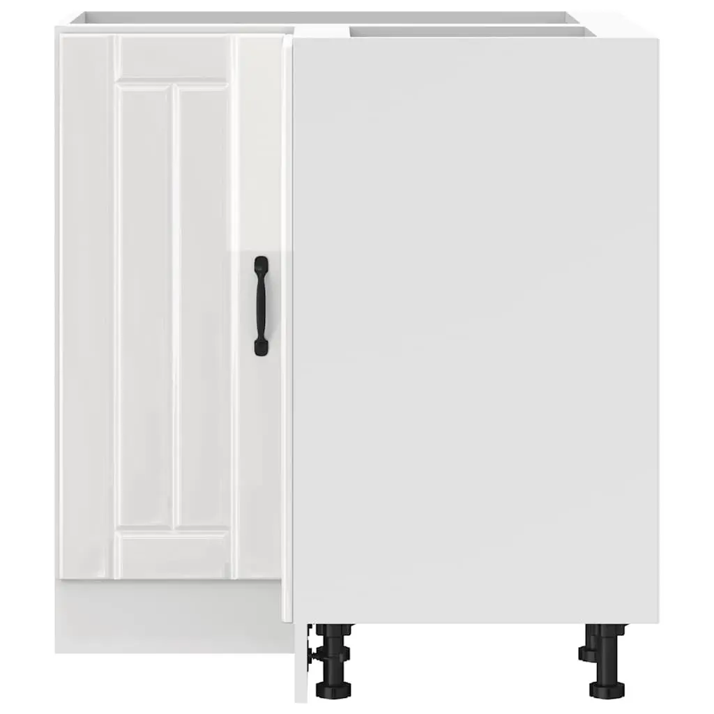 White Corner Base Cabinet for Kitchen Storage