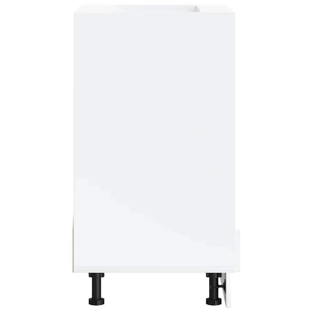 Oven Cabinet White Engineered Wood Kitchen Storage Unit Compact Space-Saving