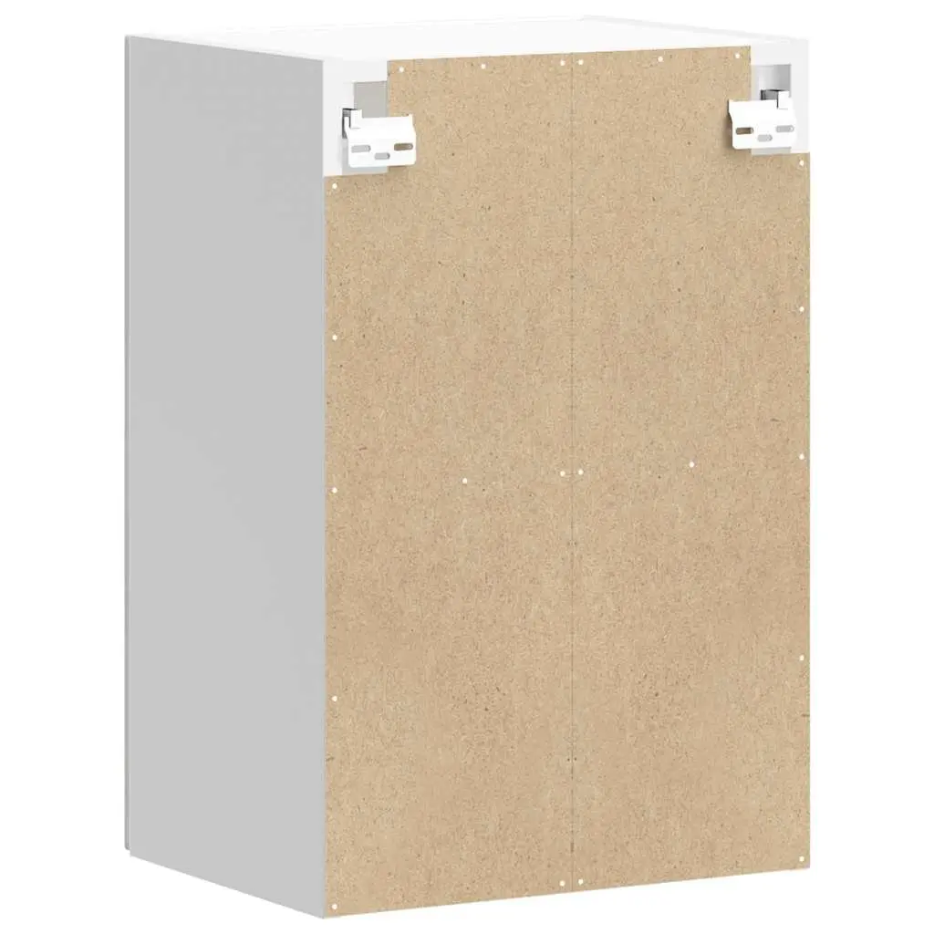 Kitchen Cabinet Wall-Mounted Storage Cupboard Glass Door White