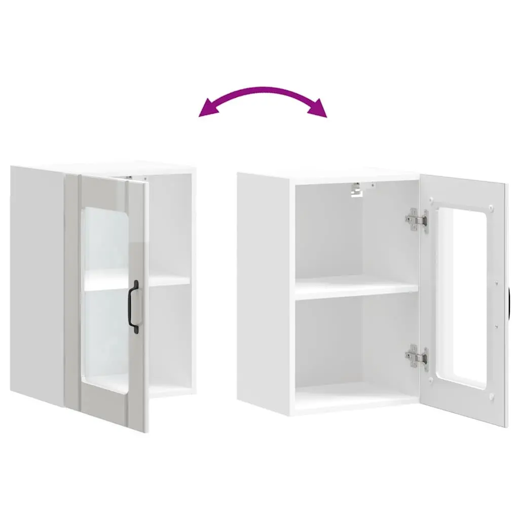 Wall-Mounted Kitchen Cabinet with High Gloss Finish