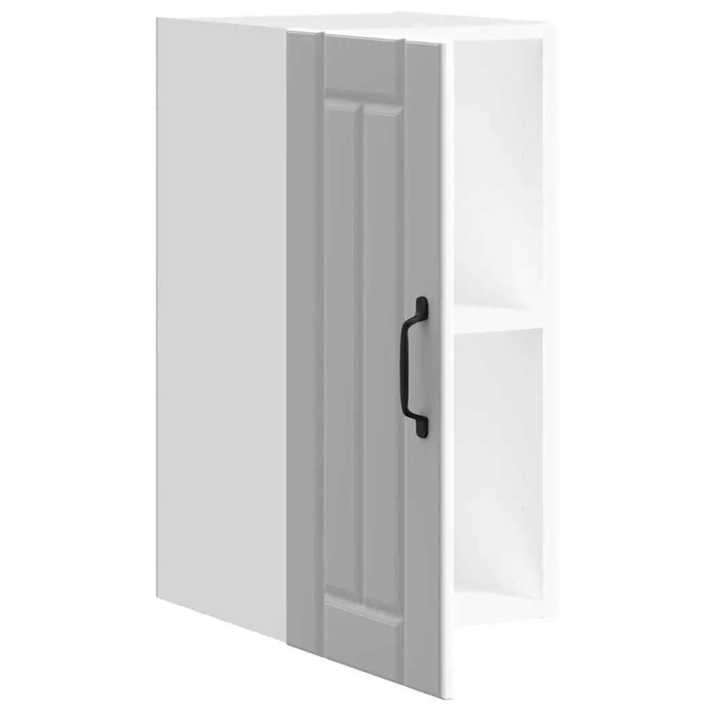 Kitchen Cabinet Wall-Mounted Storage Engineered Wood Glass Door White