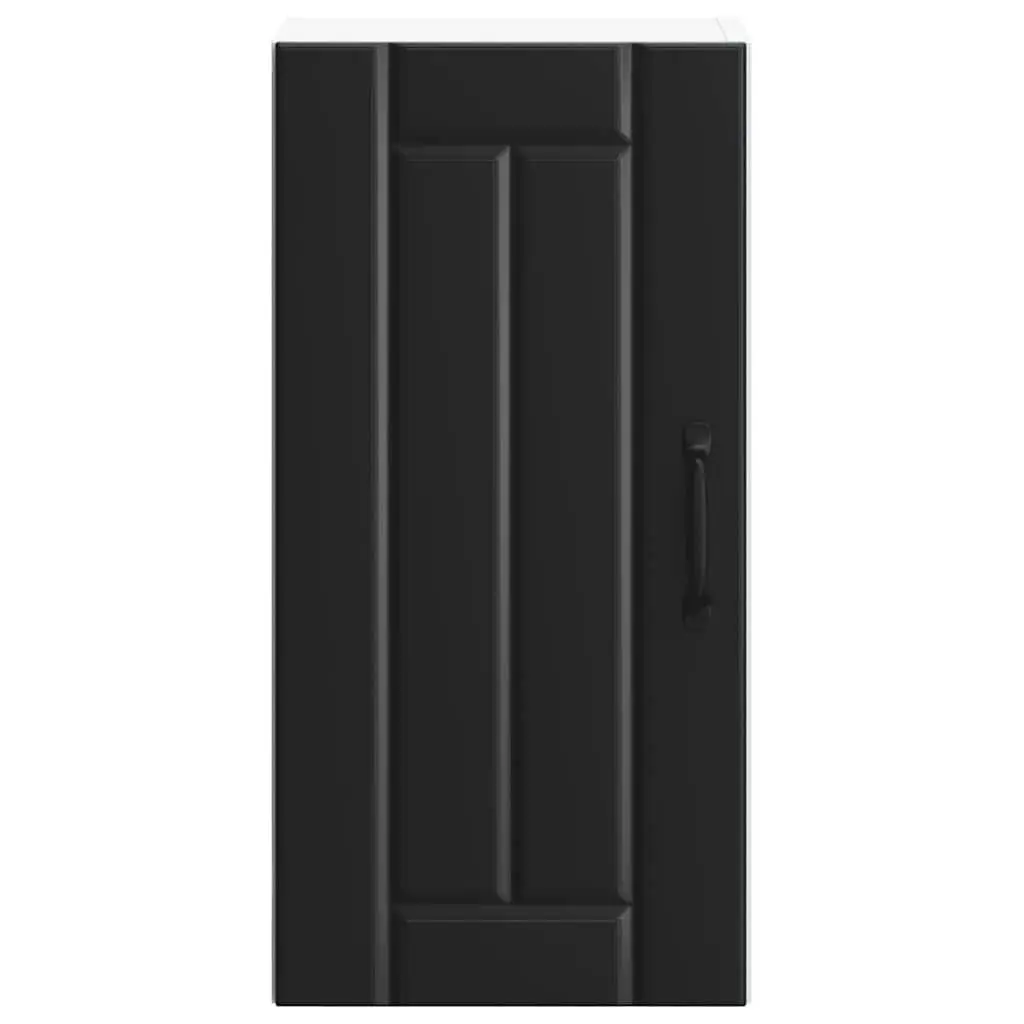Black Engineered Wood Kitchen Wall Storage