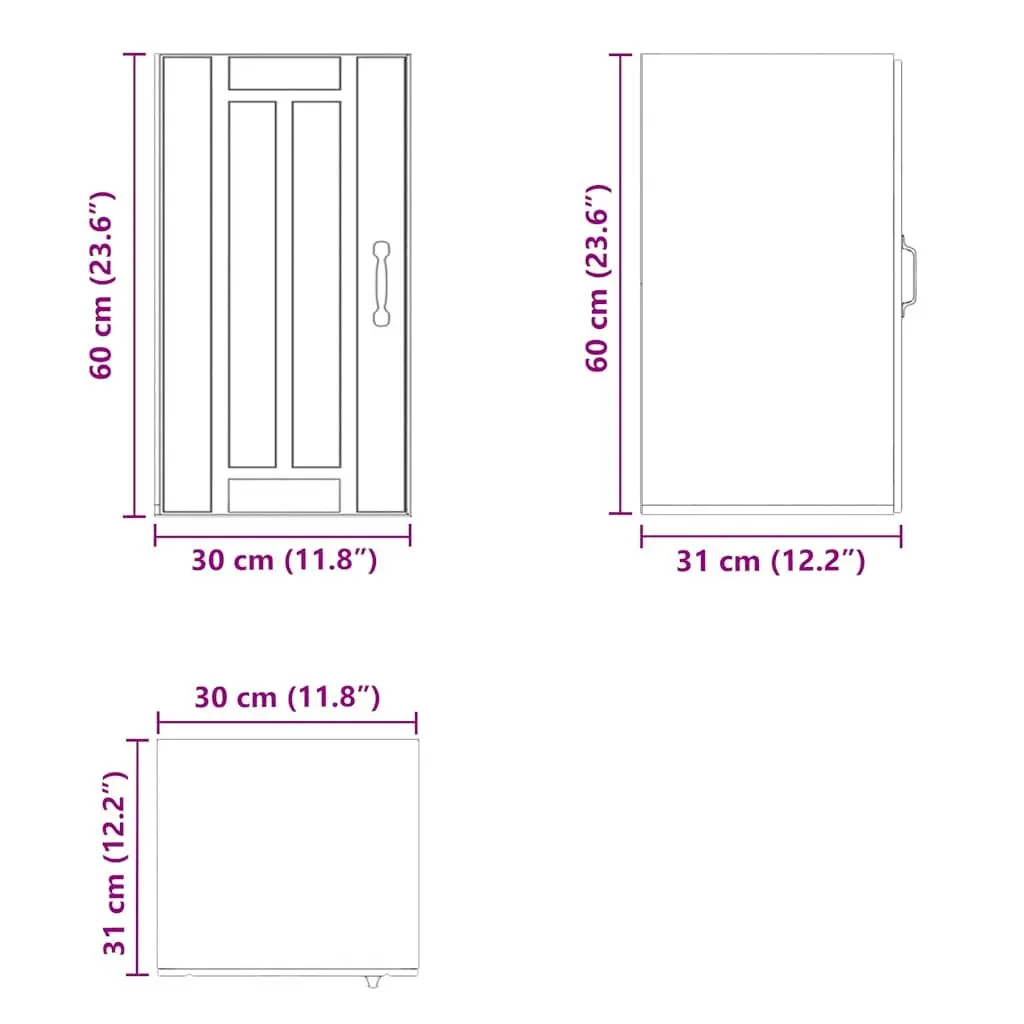 Kitchen Wall Cabinet White High Gloss Engineered Wood Storage Cupboard Glass