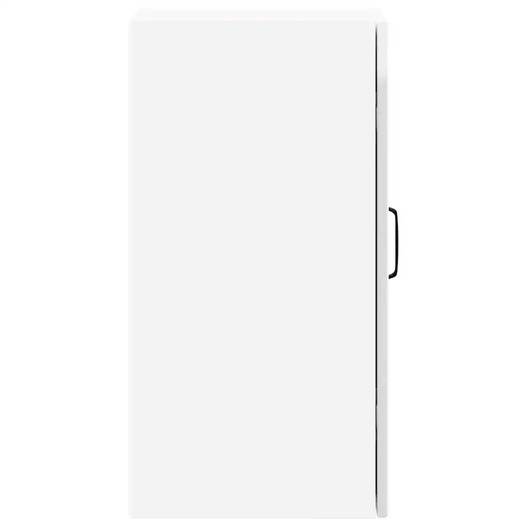 Kitchen Wall Cabinet White High Gloss Engineered Wood Storage Cupboard Glass